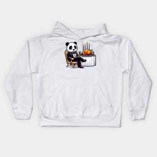 Happy Thanksgiving Giant Panda Kids Hoodie